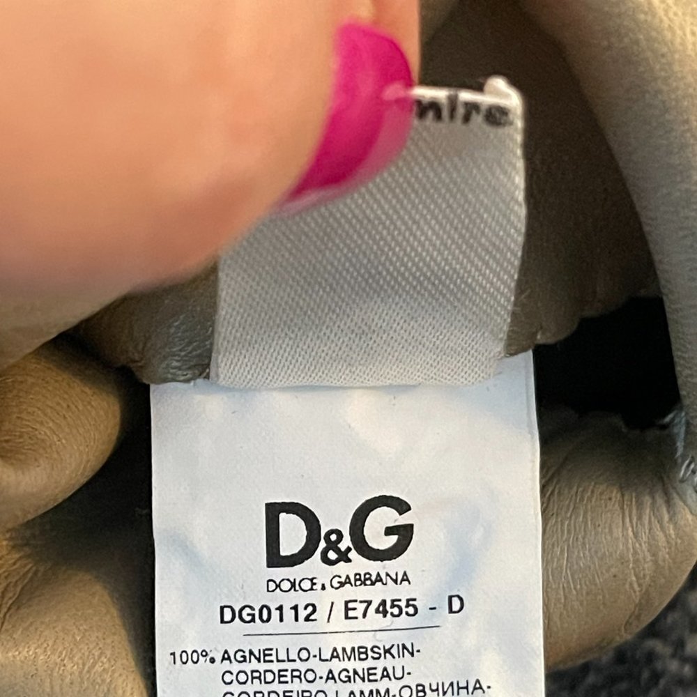 Worn once D&G gloves black leather size 7 - Picture 11 of 15